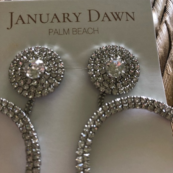 Open heart rhinestone earrings - Picture 6 of 6